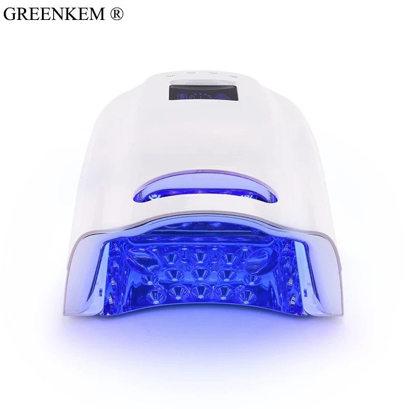 128 W maßgeschneiderte Private Label professionelle kabellose tragbare Nagellichtlampe wiederaufladbare Trockner kernlose Nagellampe