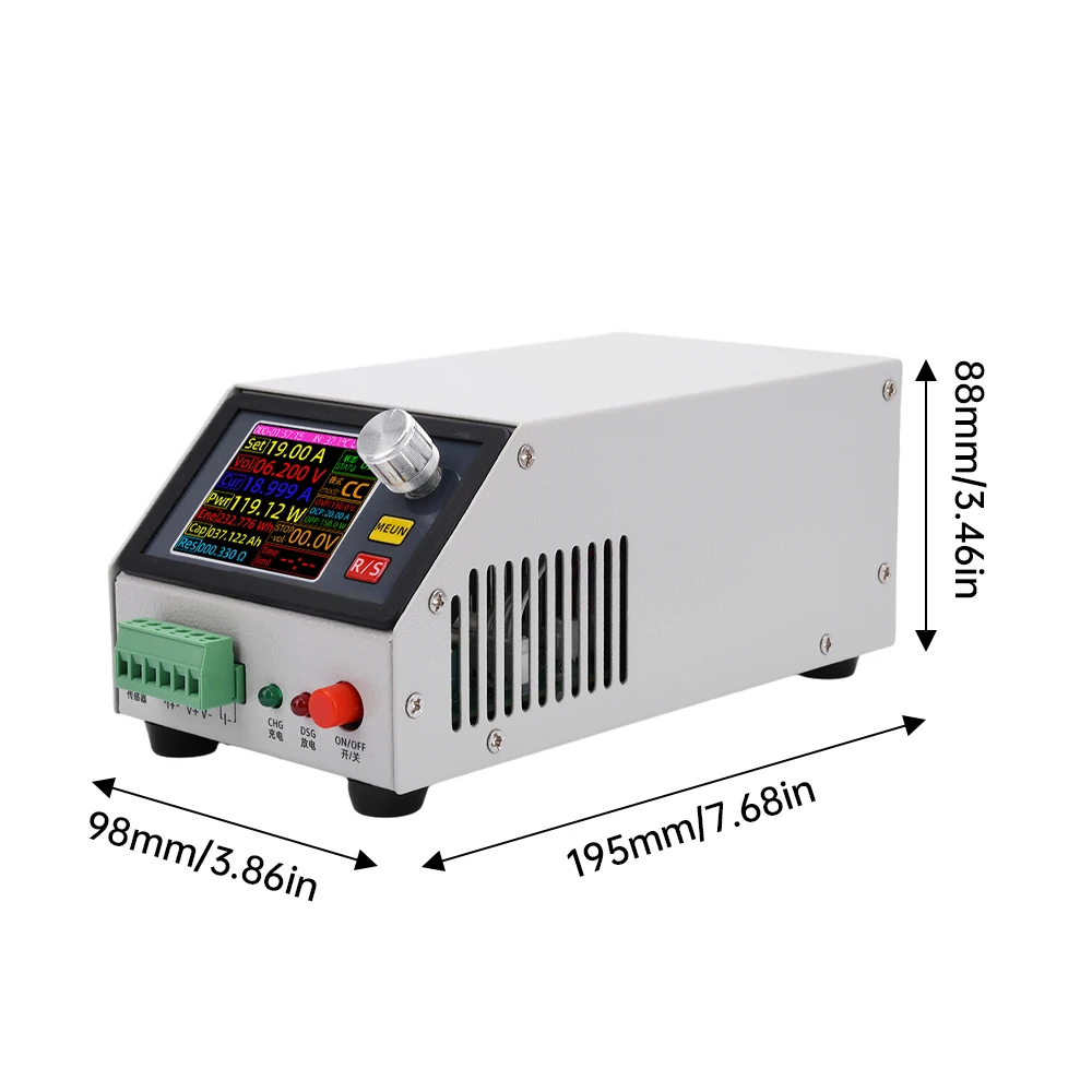 DC 12V 1A 2.4 Inch Color Screen DC Numerical Control Electronic Load Tester Constant Current Voltage DC 0~150V 20A 150W