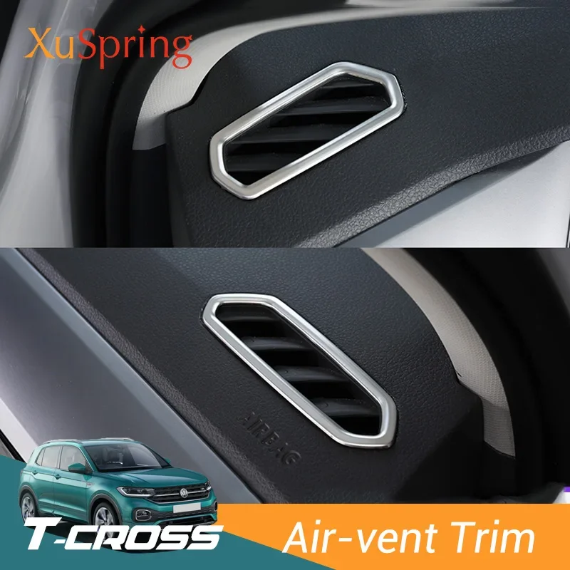 Car Interior GPS Screen Panel Side Trim Cover Stickers Garnish for VW T-cross Tcross 2019 2020 2021 2022 2023 2024 LHD