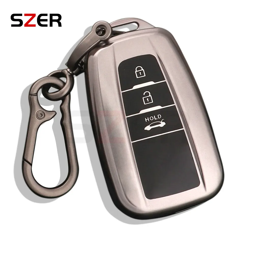 2 3 Button TPU Car Remote Key Case Cover Shell Fob For Toyota Corolla Prius Camry CHR C-HR RAV4 Altis Land Cruiser Prado Keyless