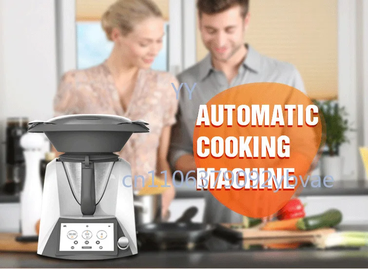 All-in-One Food Processor 500W Powerful 5 Inch LED Touch Control Kitchen Appliance
