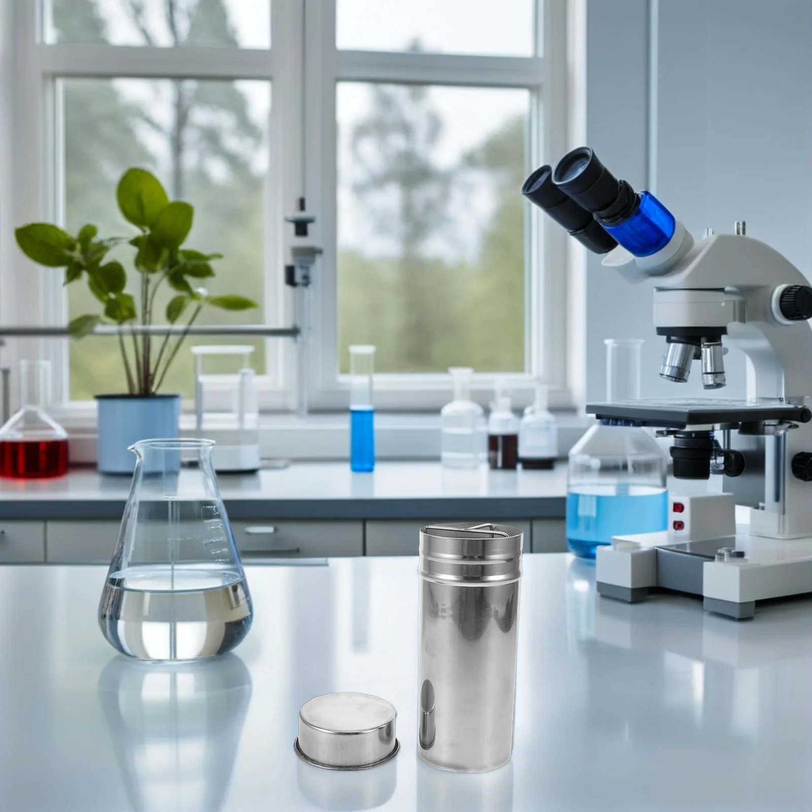 Contenedor de esterilización de laboratorio, soporte de placa de Petri de acero inoxidable de 60Mm para biología, microbiología, recipiente de almacenamiento hermético para laboratorio