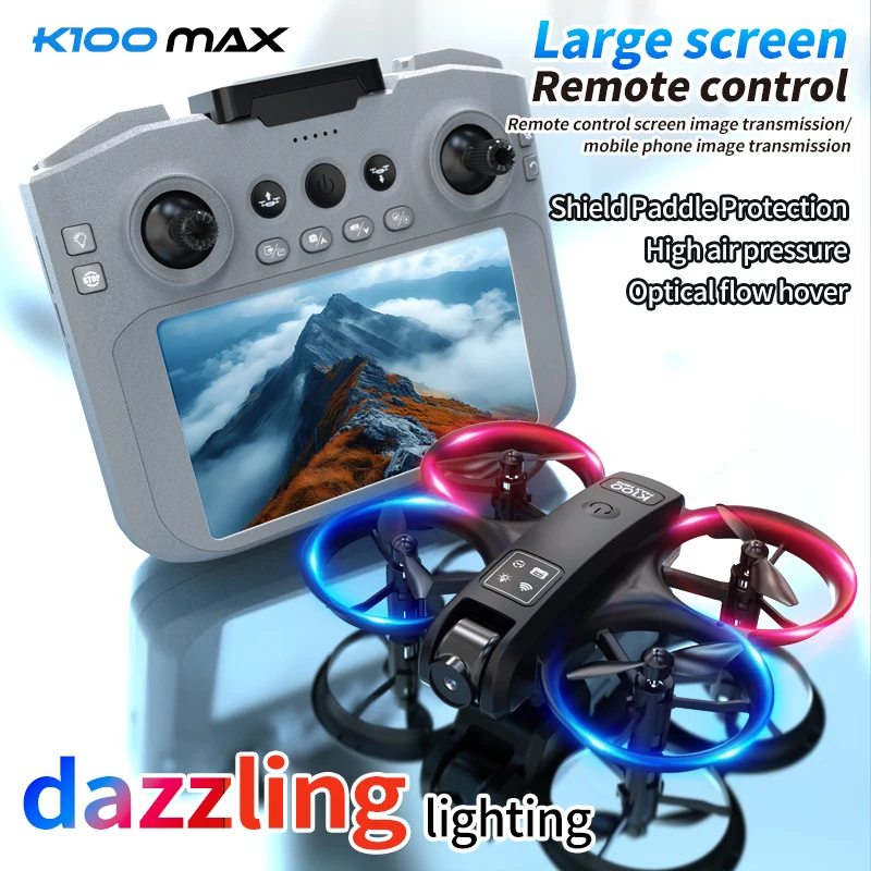 

K100 MAX Мини GPS Дрон 4K HD передача видео в режиме реального времени, управление экраном, предотвращение препятствий, аэрофотосъемка, радиоуправляемый квадрокоптер