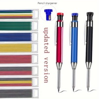 2.8mm Metal Aluminum Rod Deep Hole Woodworking Pen, Marking Pen, Solid Woodworking Mechanical Pencil, Built-in Pencil Sharpener