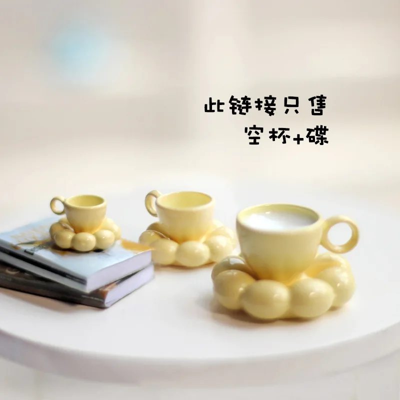 1/6 Ob11 Miniature Items Dollhouse Coffee Cup saucer Teacup Mini Stuff Toys Tableware Model Dolls House Furniture Accessories