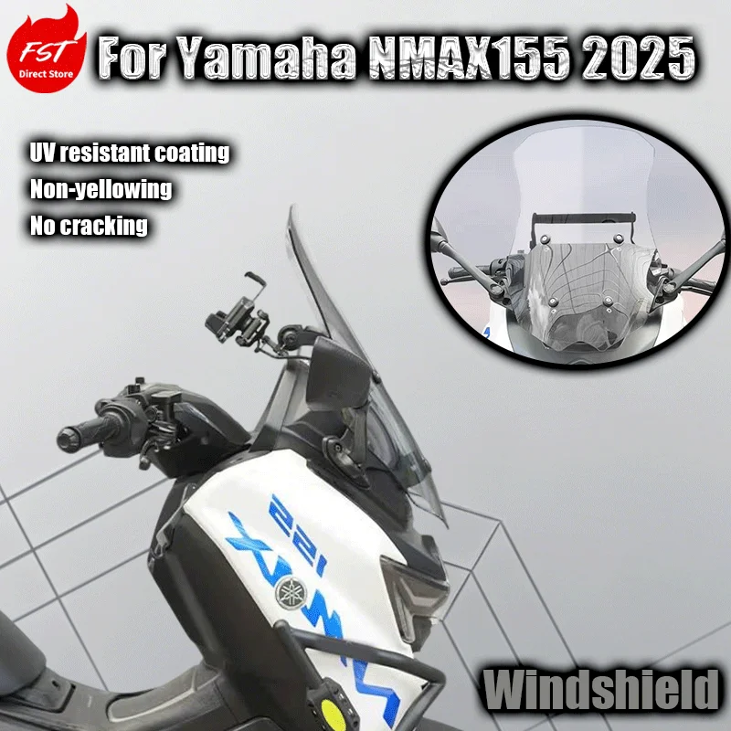 

Для Yamaha NMAX155 25: Модифицированный кронштейн для ветрового стекла и зеркала заднего вида (аксессуары для мотоциклов)