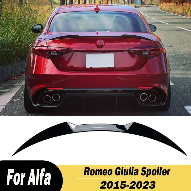 

For Alfa Romeo Giulia 2015-2023 Car Tail Wings Fixed Wind Spoiler Rear Wing Auto Fixed Wind Wing Body Kits