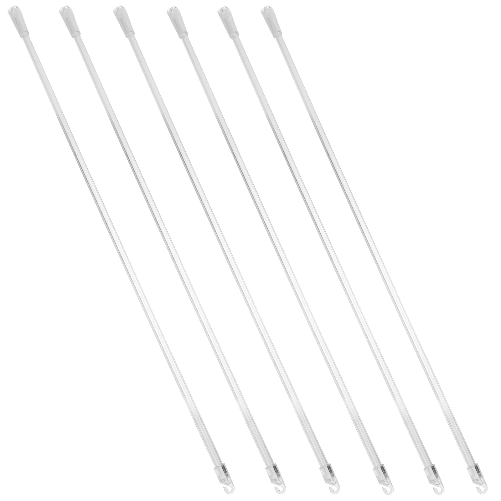 6 Pcs Blinds Pulling Wand Drapes Replacement White Curtains Vertical Rod Opening Rods Windows Clear Tilt