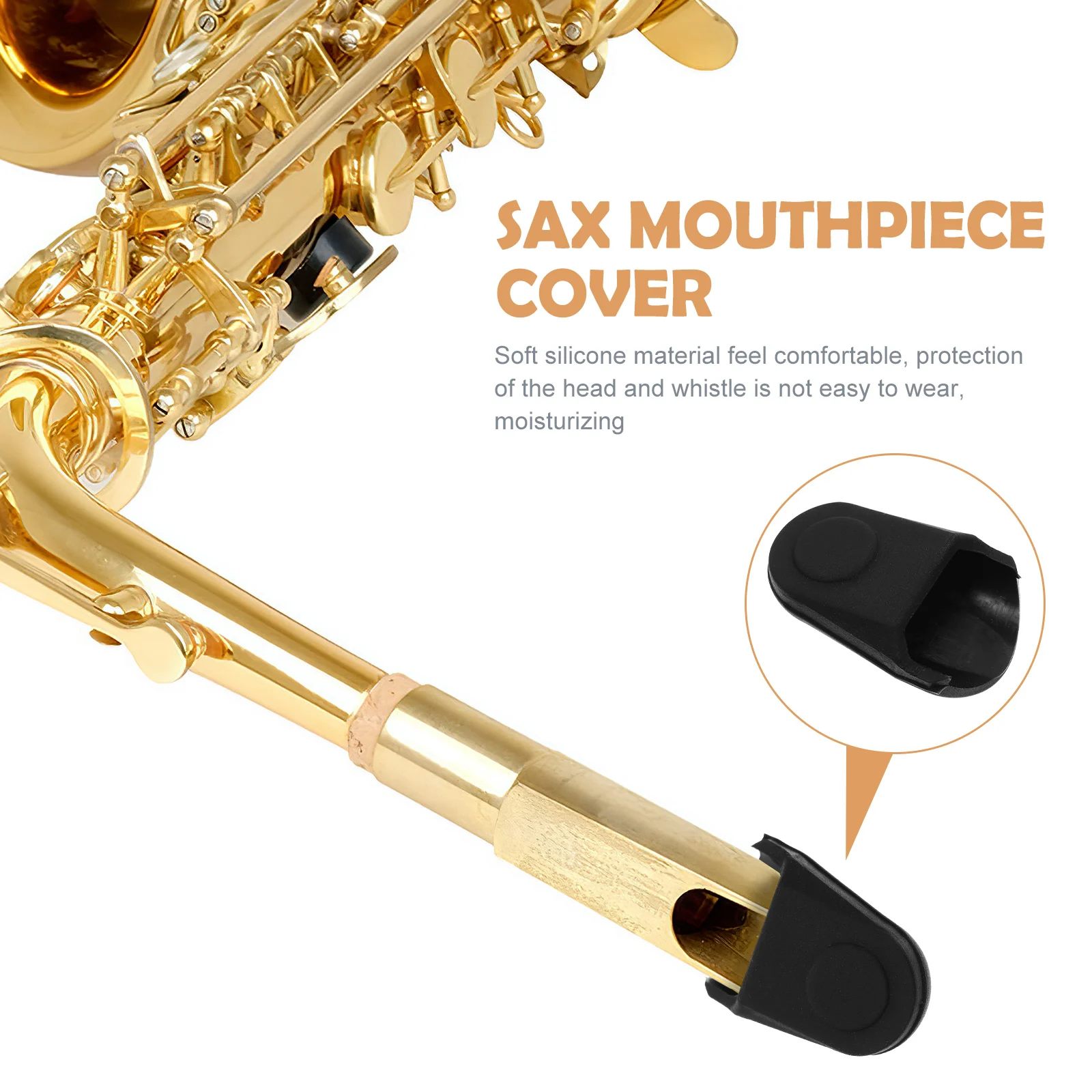 

Saxophone Mouthpiece Protective Cover Silicone Protector For Sax Instrument Accessory Lightweight Case Flute Clarinet