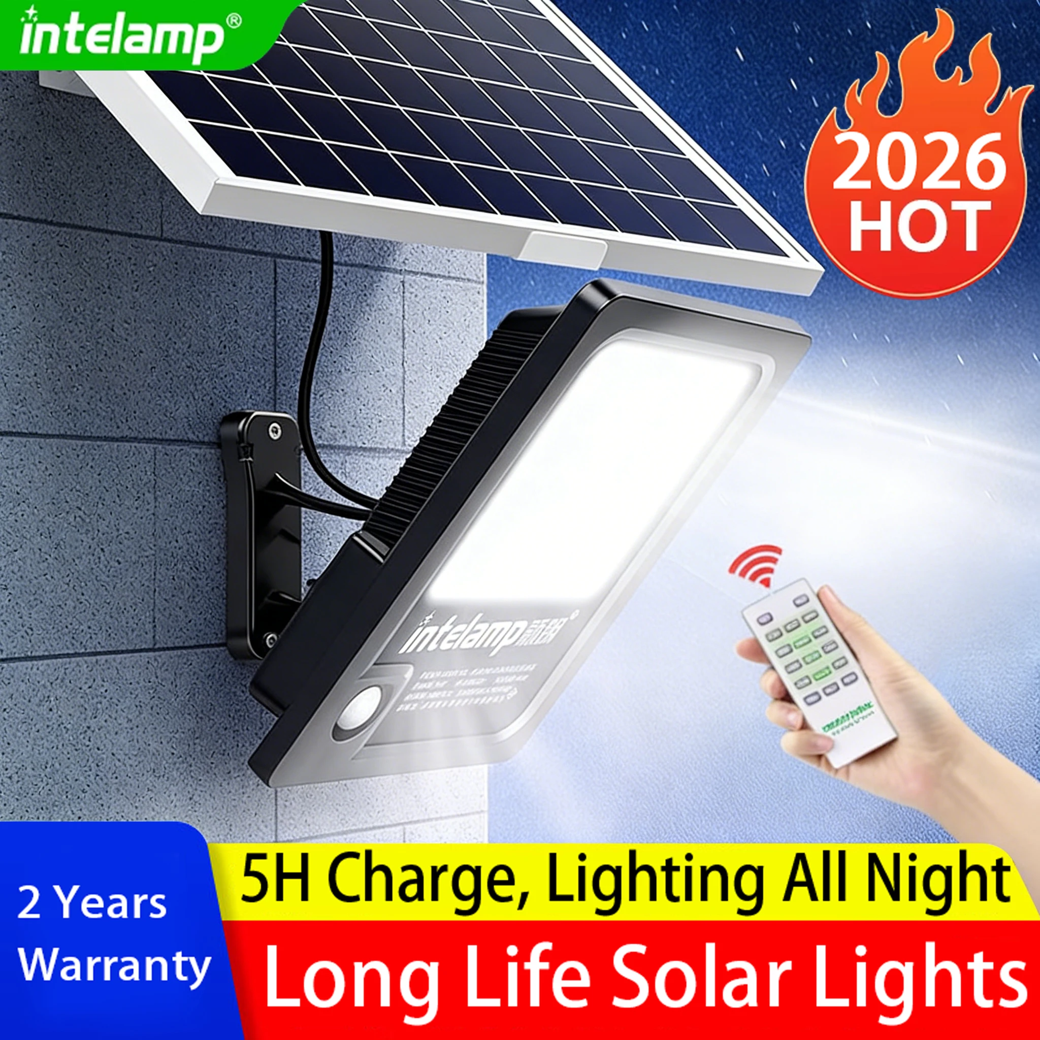 

2026 12000mAh 3000LM Solar Light for Outdoor Solar Lamp Motion Sensor Sunlight Remote Control Waterproof Garden Street Yard Lamp