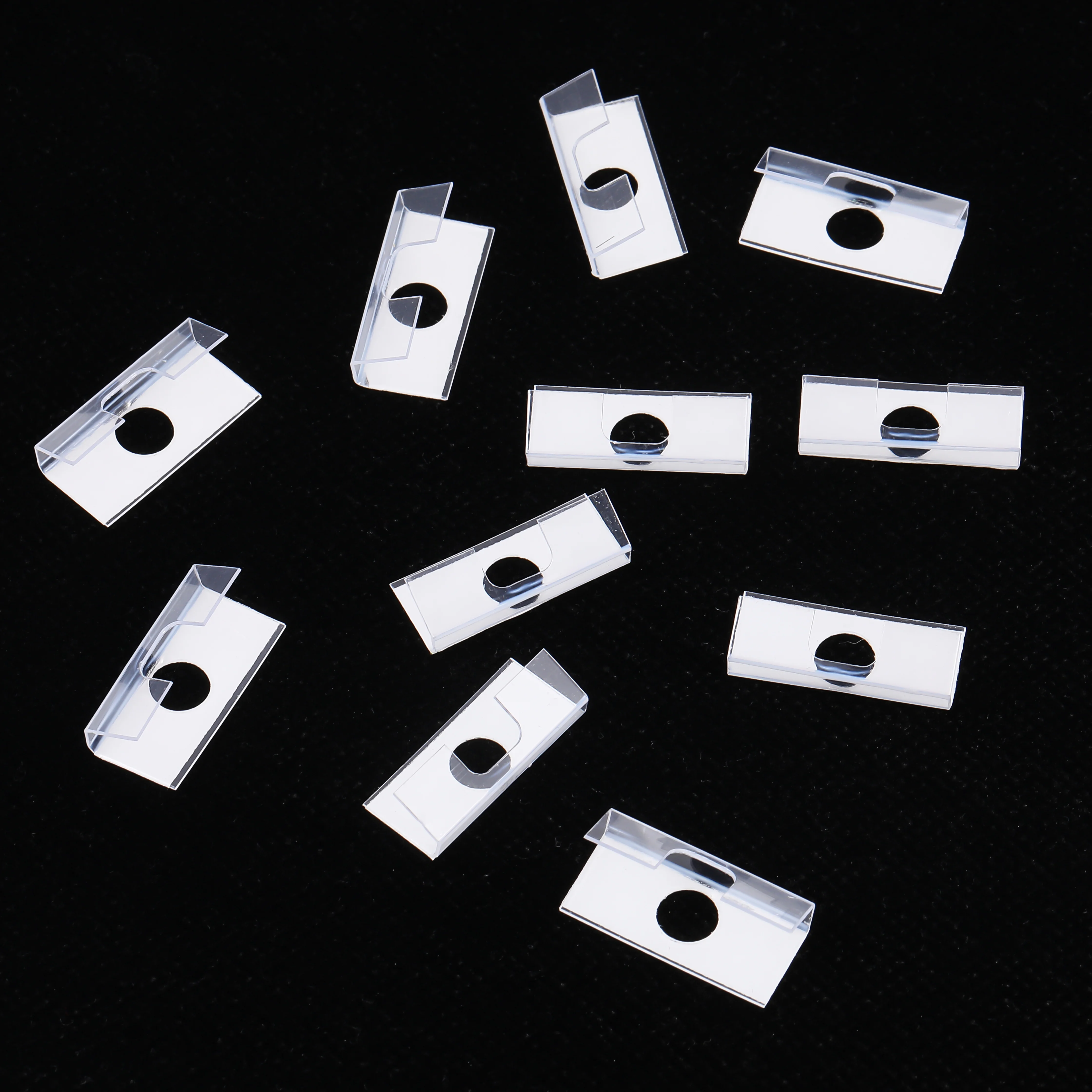 

200pcs Pvc Earring Display Hooks Clear Plastic Adhesive Jewelry Hanging Holders For Store Mall Use Party Favor Organizer