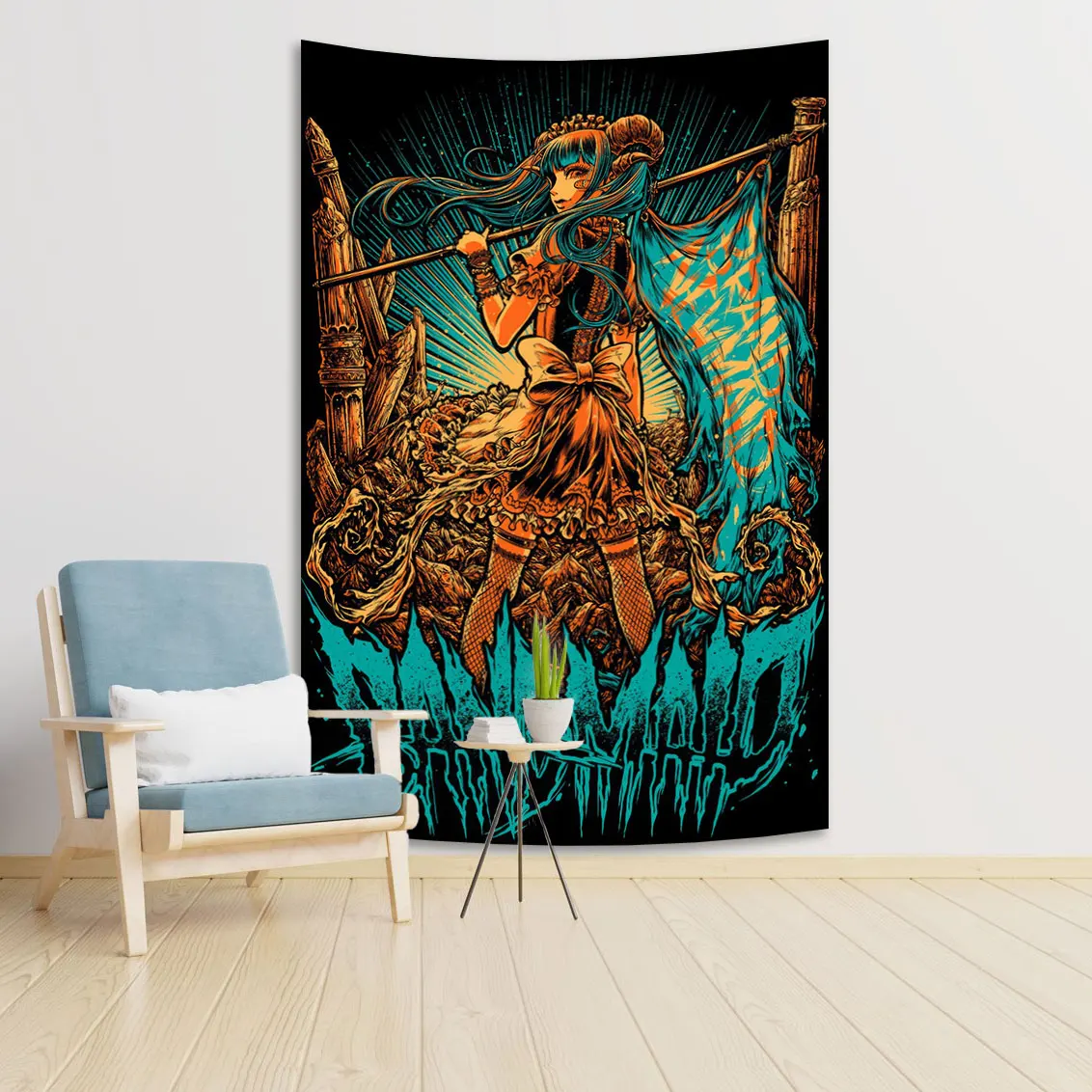 Heavy Metal Rock Music Poster Backdrop Cloth Band Album Printing Wall Tapestries Art Home Decorations