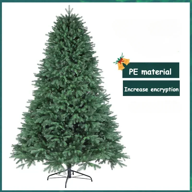 1.5M To 3M Pure PE Christmas Tree Deluxe Crypto Spruce Simulates Pine Hot Christmas Tree Family Atmosphere Decoration