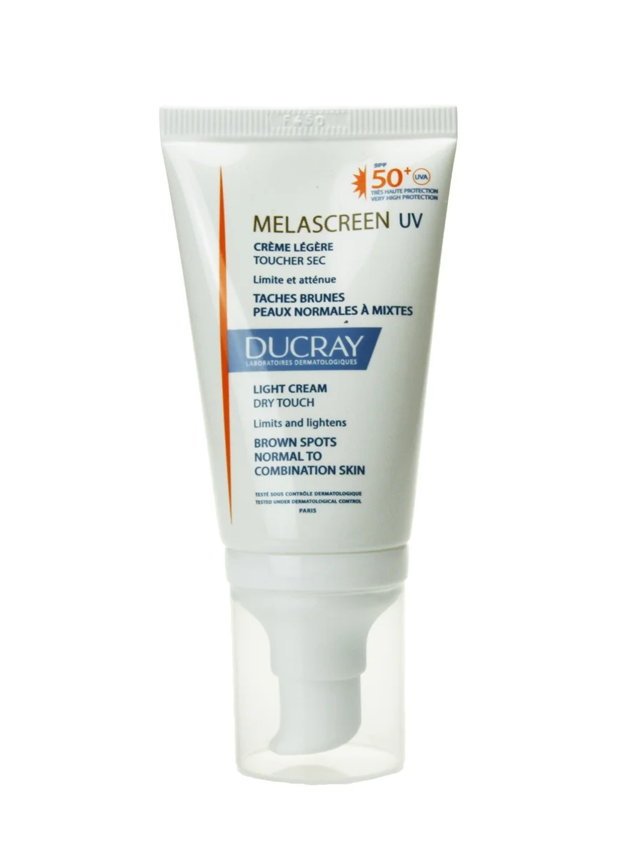 Ducray melascreen light cream spf50 + 40 ml-limits and attenuates dark spots. Dry Touch