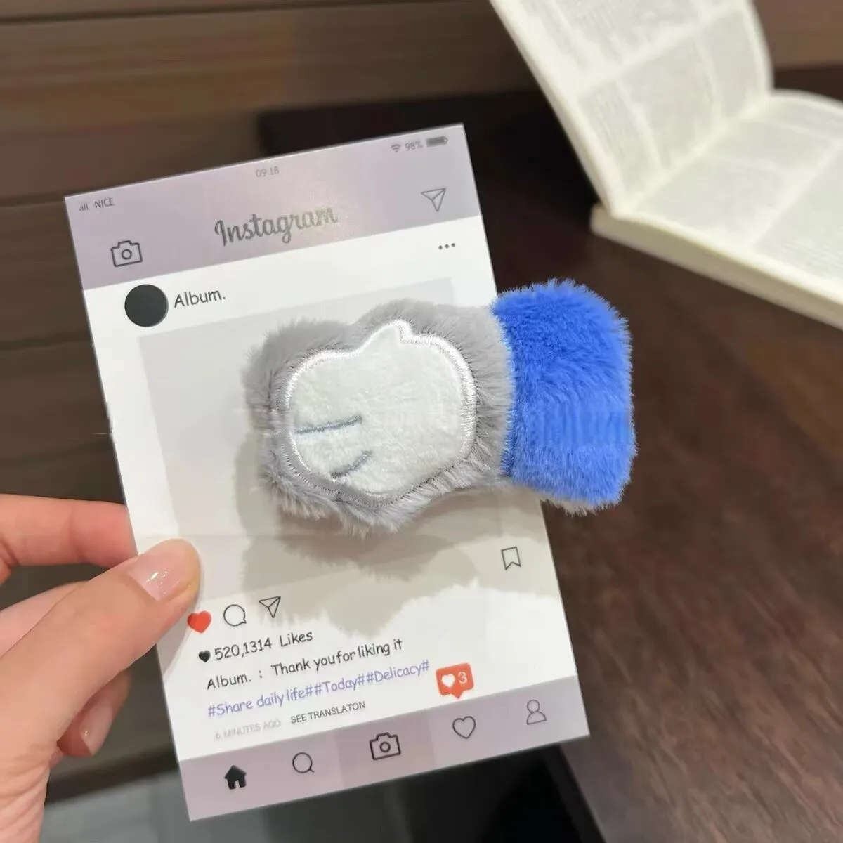 Kawaii Disney Judy Hopps Plush Cat Paw Hair Clip Sweet Girl Bangs Side Clip Autumn/Winter Cute Hair Accessory Children's Gift