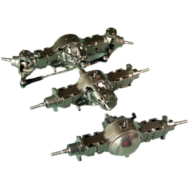 Metallo Anteriore Posteriore Asse Passante Blocco Differenziale Assale di Alimentazione per 1/14 Tamiya Camion Trattore Scania Benz MAN Volvo Parti di Aggiornamento FAI DA TE