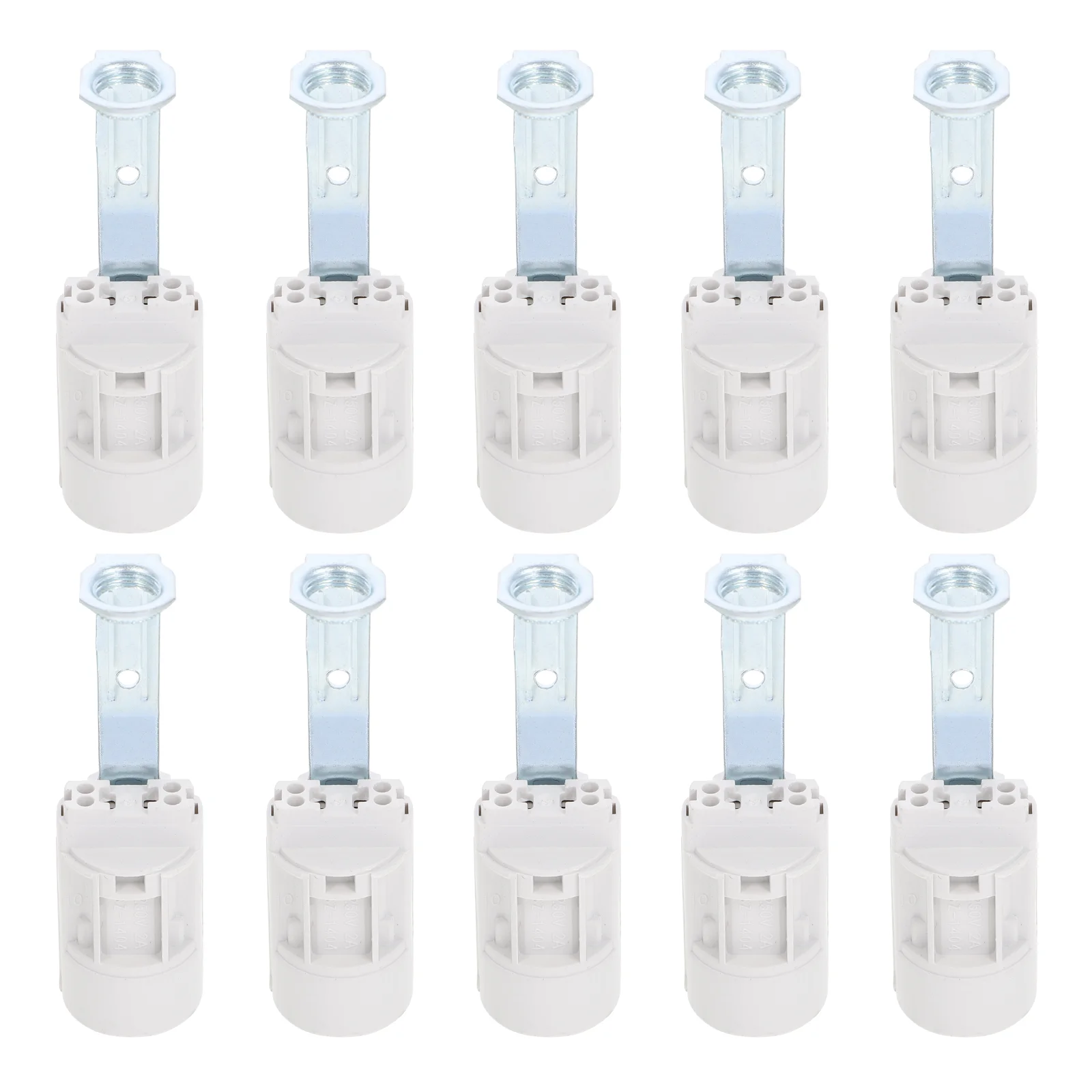 10 Pcs Candlesticks E14 Bracket Lamp Holder Candelabra Socket Replacement Light Sockets Chandelier Bulb White Base
