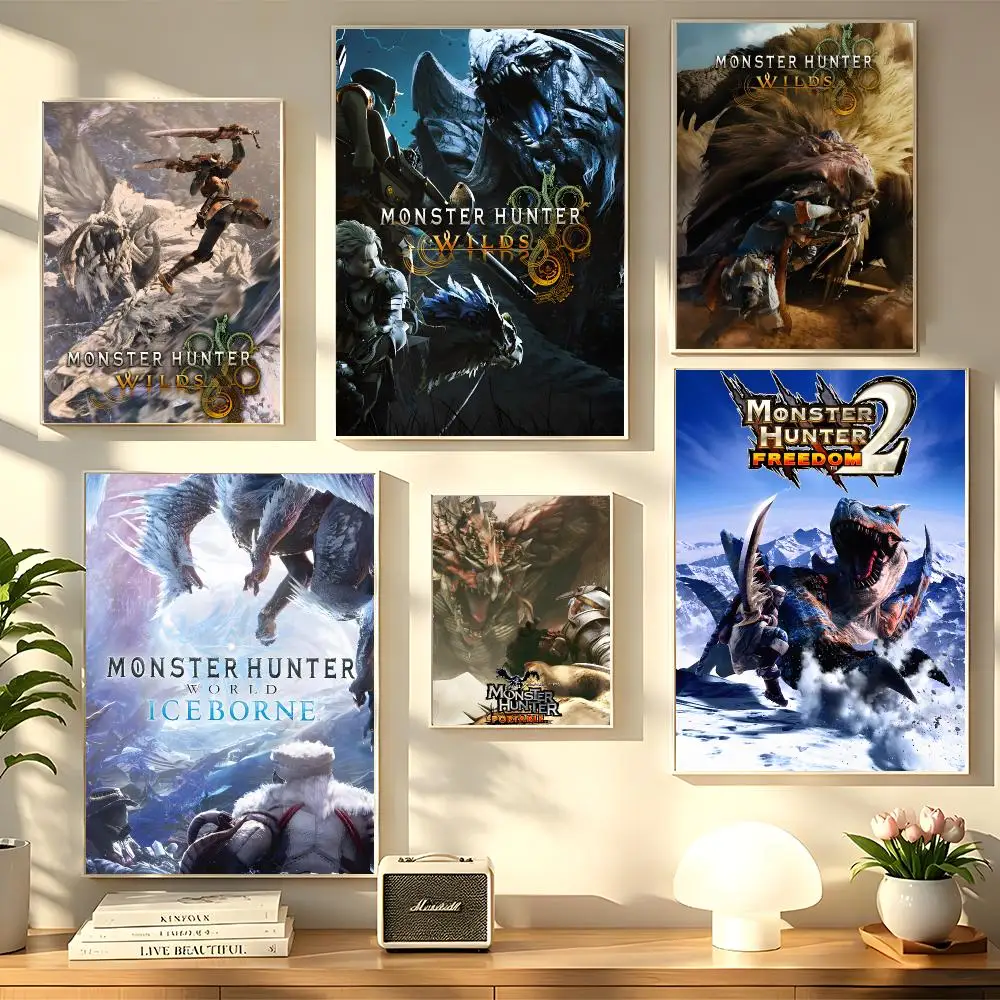 Game M-Monster Hunter Poster Decorative Wall Sticker Mural Photo Print for Bedroom Living Room Hallway Home Decor Gift
