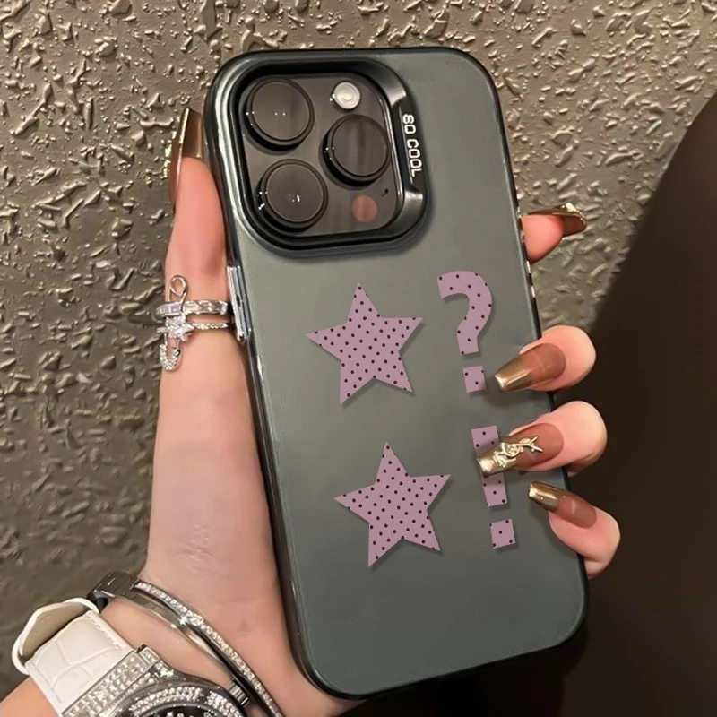 Pink Star Symbols Pattern Phone Case For Samsung Galaxy S26 S25 Ultra S24 S23 S22 Plus S21 FE A17 A37 A57 Shockproof Back Cover
