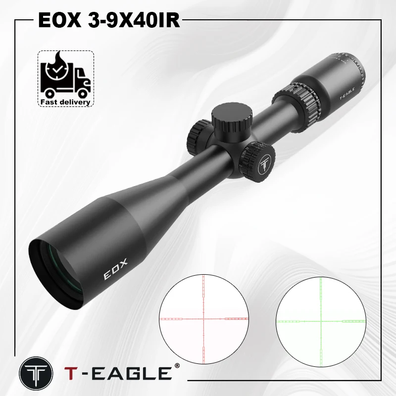 

T-EAGLE EOX 3-9x40 IR Tactical Riflescope Red Green Illuminated Gun Scope Airsoft Hunting Optical Sight Scope