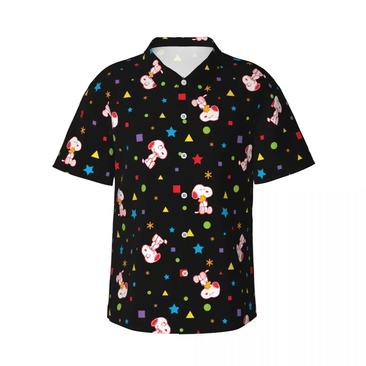 

Men's Cute Cartoon Snoopy Streetwear Shirts Short Sleeve Shirt Summer Street Men Casual Top