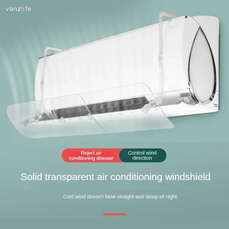 

Wall-Mounted Hanging Air Conditioner Windshield Household Anti-Straight Blowing Wind-Guiding Hood Transparent Front-Mounted