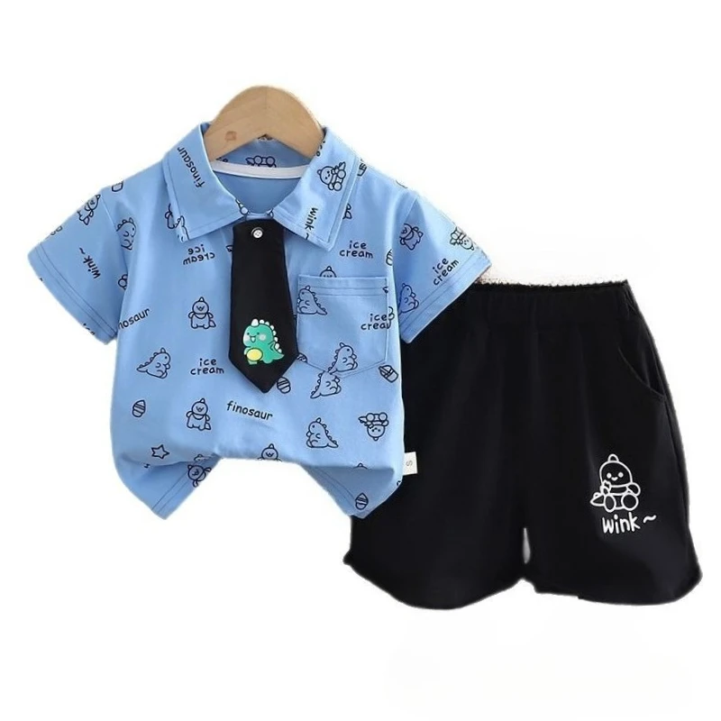 

New Summer Baby Boys Clothes Suit Children Cartoon T-Shirt Shorts 2Pcs/Sets Infant Clothing Set Toddler Costume Kids Tracksuits