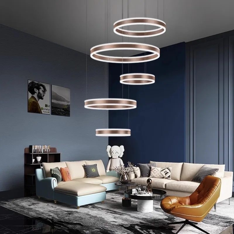 Modern Stair chandelier Nordic light luxury simple Ceiling lamps hanging light led chandeliers for the living room indoor light