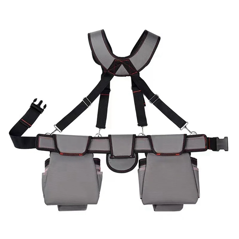 

Best-Suspender Tool Belt With Pouches Portable Large Capacity Gardening Tool Bag Electrician Tool Bag Strap Belt