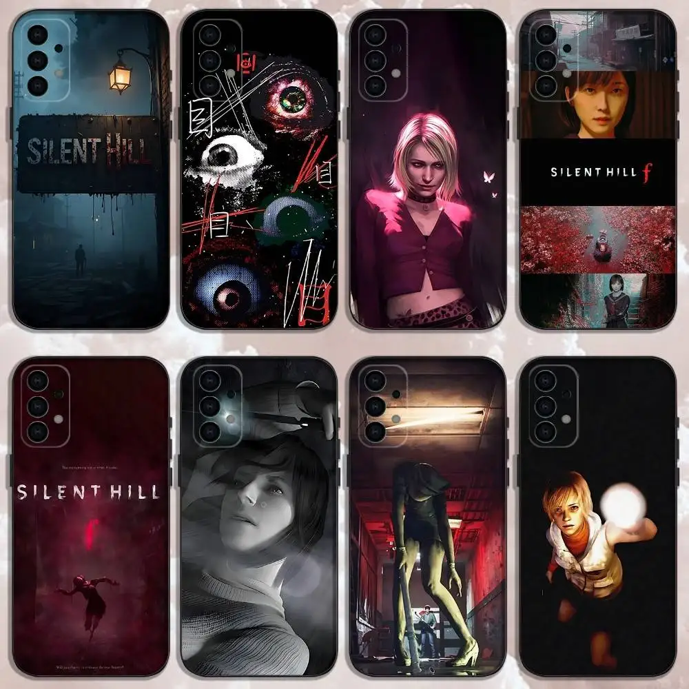 

S-Silent Horror Hill Game Phone Case For Samsung Galaxy A73,31,32,72,41,53,52,71,22,5G,Note,J7,8,9 Soft Black Cover