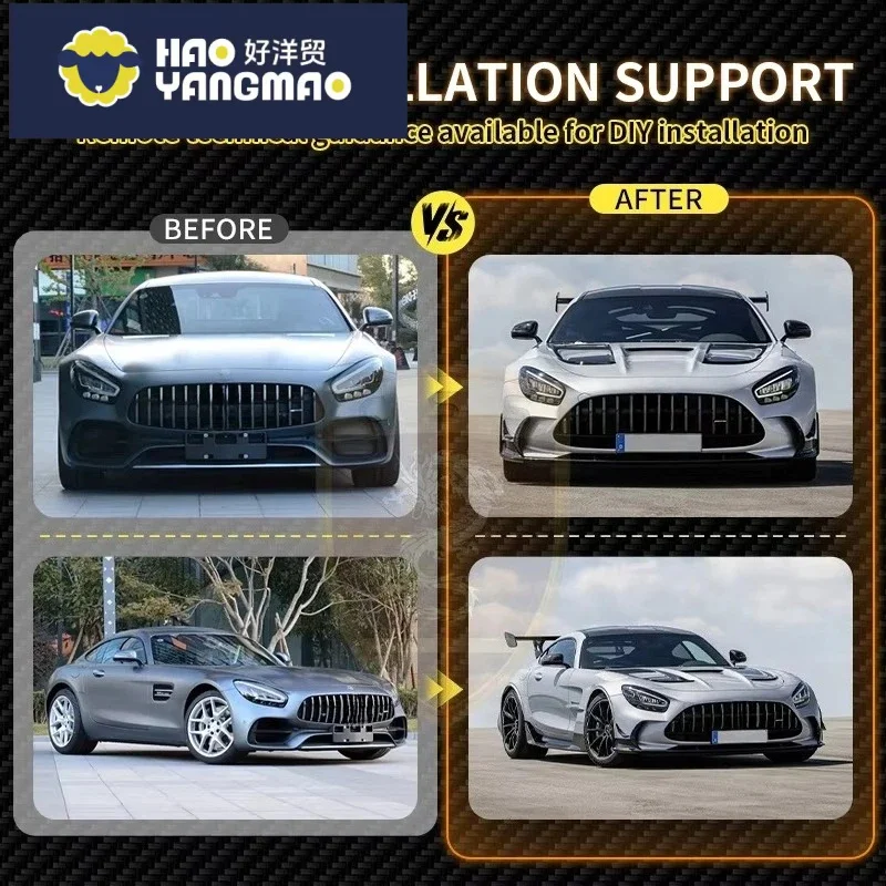 Applicable to GT (All Models) – Black Series Style Semi-Carbon Fiber Body Kit (Front Bumper + Fenders + Side Skirts + Rear Assem