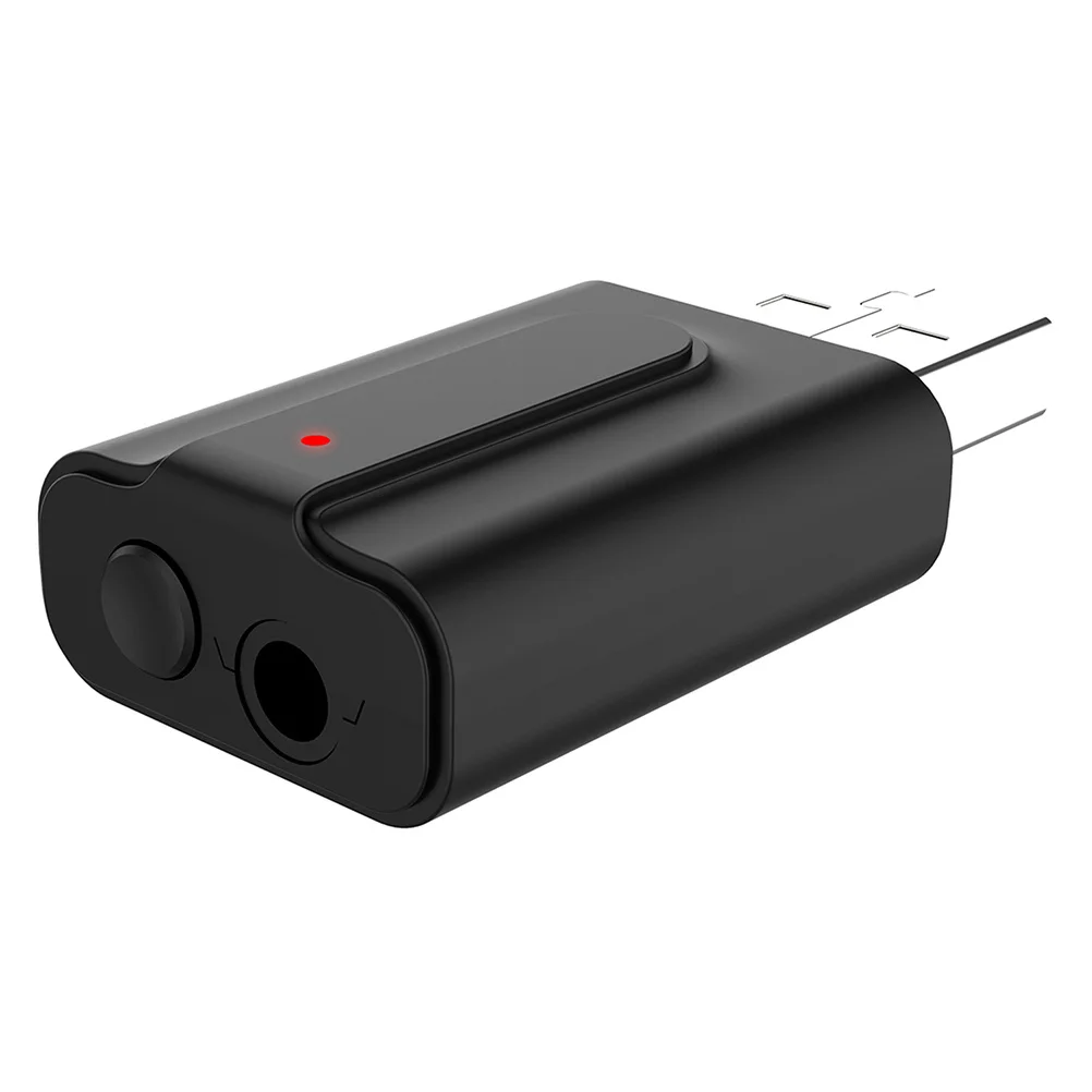 

USB 5.0 Wireless Adapter Receiver Transmitter Black One-Key Switch No Driver Plug Play Wireless Aux Audio Signal