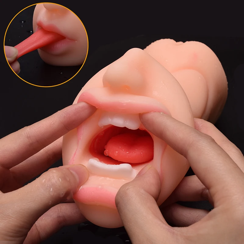 3 in 1 Male Masturbator Realistic Vagina Anal Mouth Real Deep Pussy Throat Sex Toys for Men Women Vaginal Oral Masturbation Cup