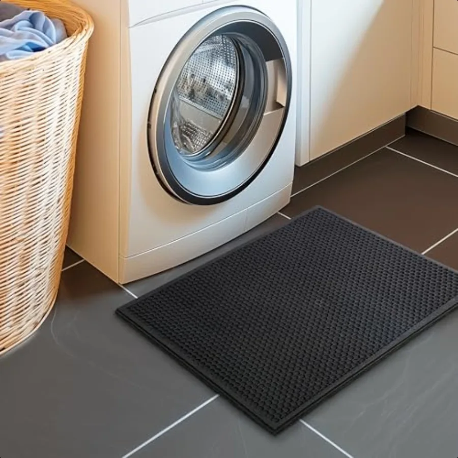 Indoor Outdoor Heavy Duty Rubber Floor Mat 1 3 Thick 18 x 30 Anti Slip for Garage Garden Indoor Outside Industrial Pool Entranc