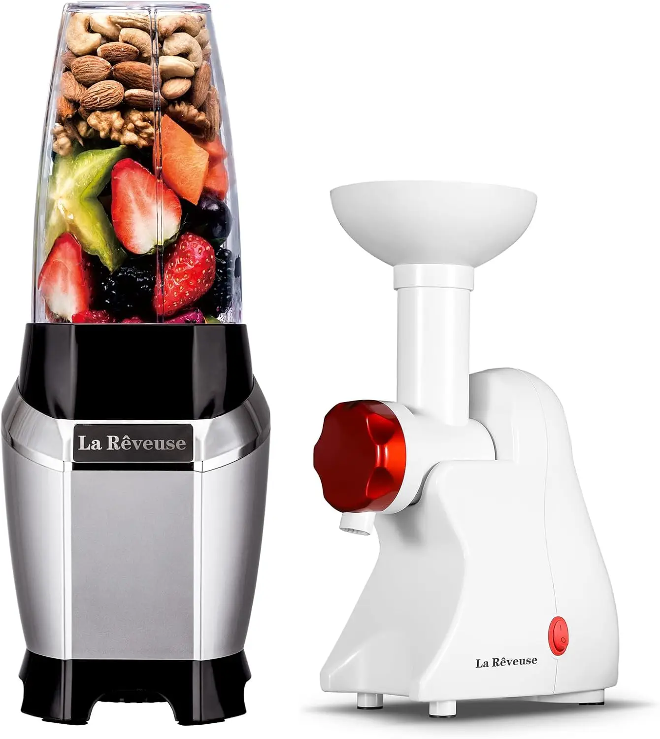 

600W Smoothie Blender (Silver) + Frozen Sorbet Maker