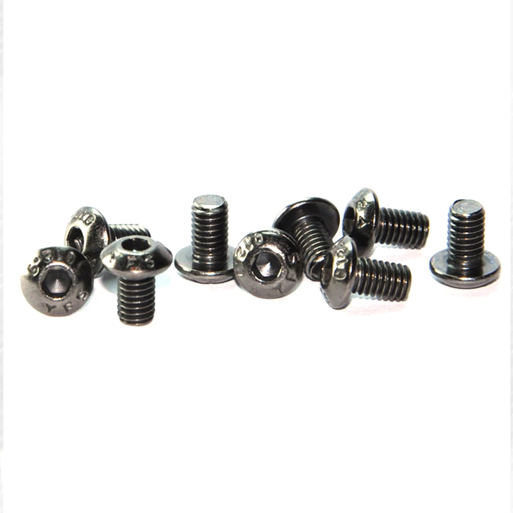 M5 x 6 8 10 12 16 20 25 30 35 40mm Black Nickel Plated 12.9 Grade Alloy Steel Allen Hex Socket Button Head Screw Bolt ISO7380