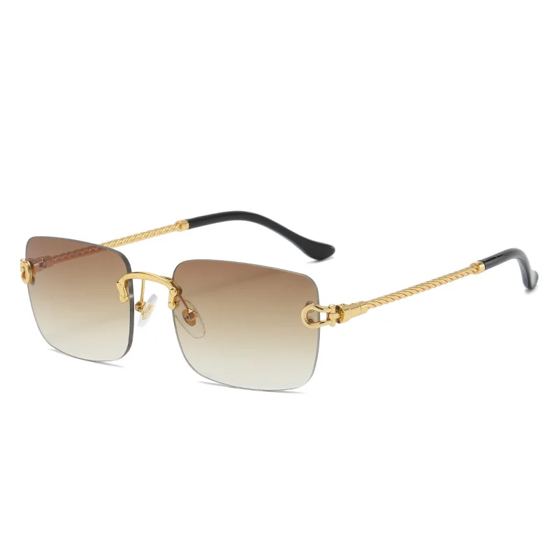 2025 جديد الرجال والنساء نظارات شمسية رياضية معدنية بدون إطار المضادة للأشعة فوق البنفسجية عطلة حفلة ظلال للجنسين القيادة المضادة للوهج ظلال