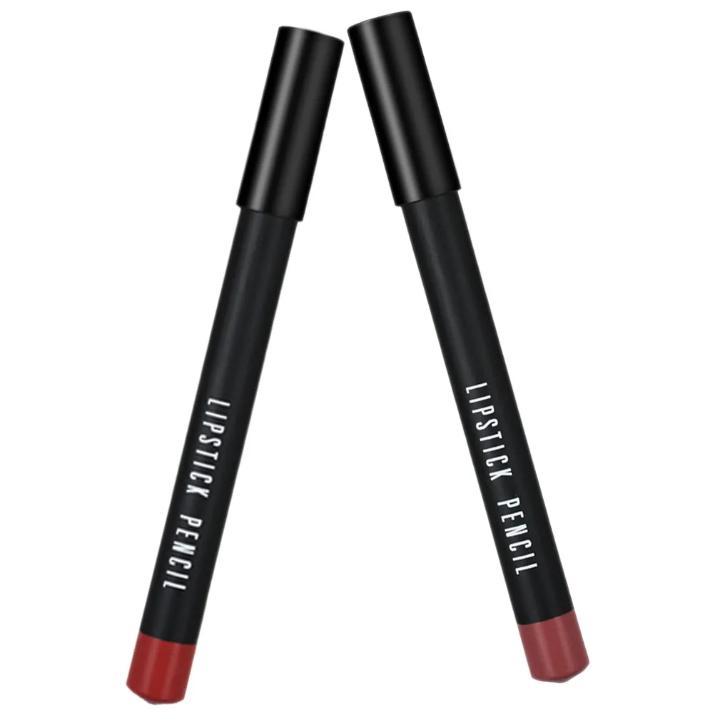 

2pcs Lip Pencil Matte Long-Lasting Non-Smudging Women Makeup Lip Liner Red Bean Paste Color Lipliner Pen for Daily Wear