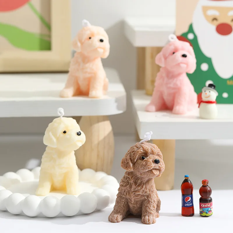 Aesthetic Room Decor Teddy puppy soy wax scented candles Creative Children's Birthday Candle Baby Give Away Gifts Wedding Candle