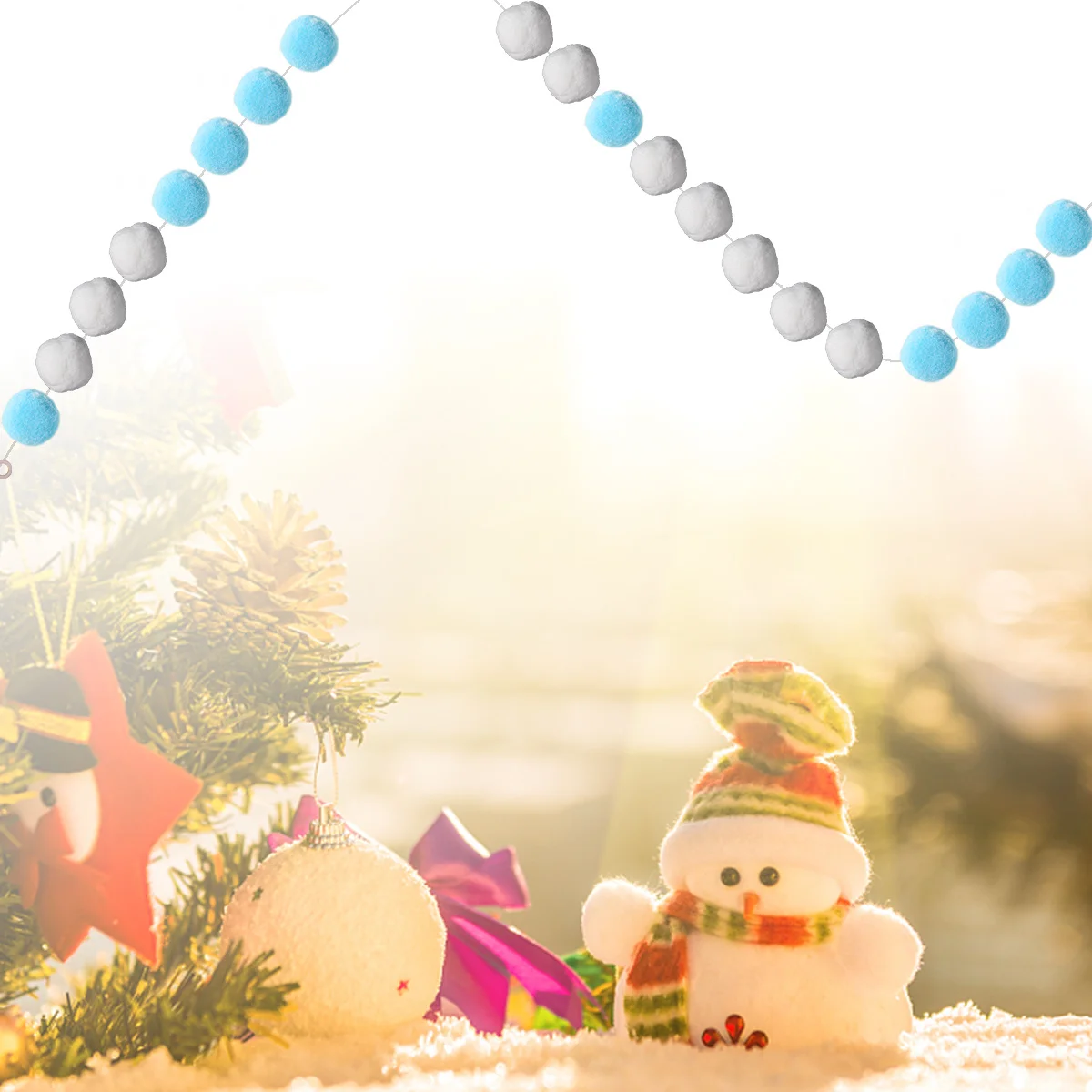 

20 Pom Pom Balls Assorted Colors 3cm Diameter Needle Tool Cotton String Wooden Rings Ideal for DIY Garland Fringe Handmade