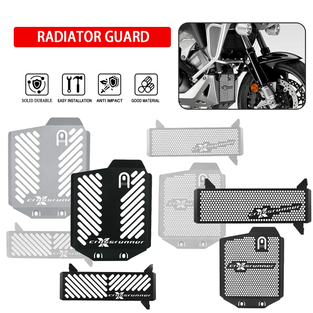 

For Honda VFR800X VFR 800 X Crossrunner 2015 -2024 Motorcycle Oil Cooler Guard & Upper Lower Radiator Grille Protector Cover Set