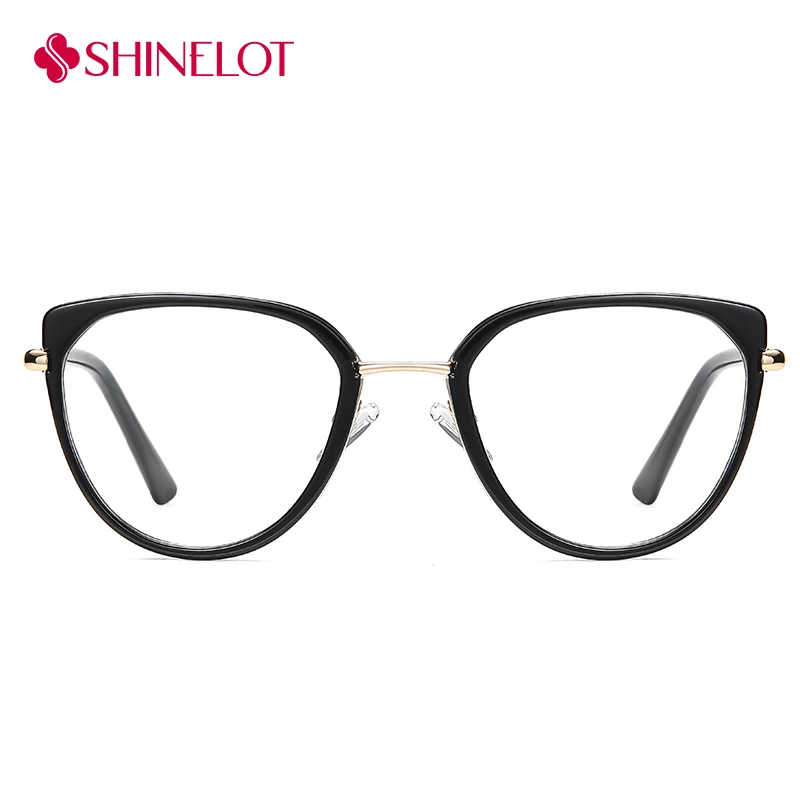 

82290 Black Retro Women Cat Eye Eyeglasses Frame Jelly Color Eyewear Eye Protection Youth Style Bluelight Blocking Glasses