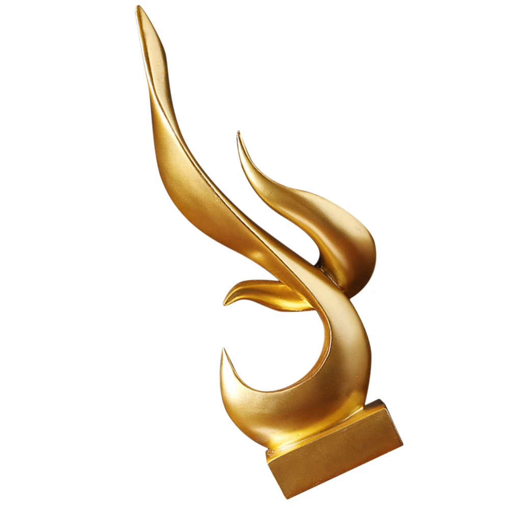 

Golden Resin Sculpture Home Decor Office Living Room Decoration Dinning Table Centerpiece Art Craft Gift