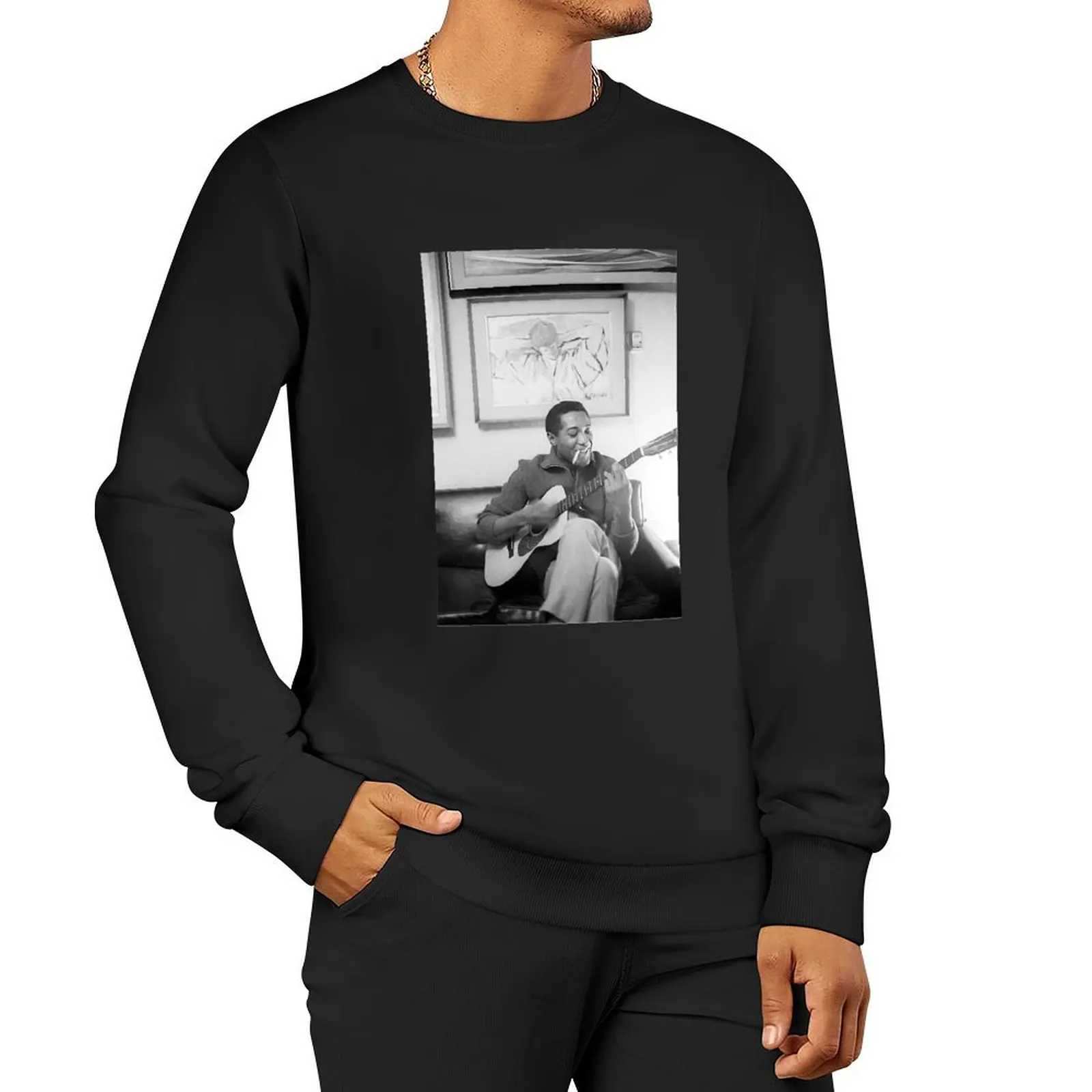 

Sam Cooke Playing Guitar Classic Pullover Hoodie anime clothing men's winter sweater tracksuit men mens clothes anime sweatshirt