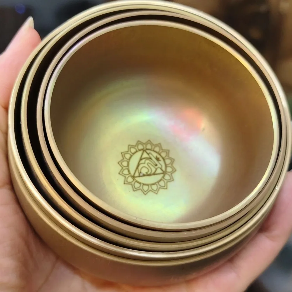 Mini Sing Bowl 7pcs Sound Healing Percussion Instrument Singing Bowls 7 Chakra Set Meditation and Relaxation Musical Instruments