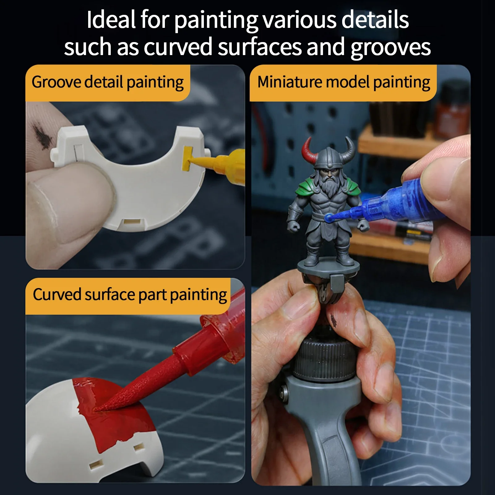 Stedi MA10 MA15 Acryl-Farbmarker mit Frontventil und Weicher Spitze, Wasserbasiert für Gunpla, Mecha-Figuren, DIY-Hobby, Malerei und Färbung – Detail 10
