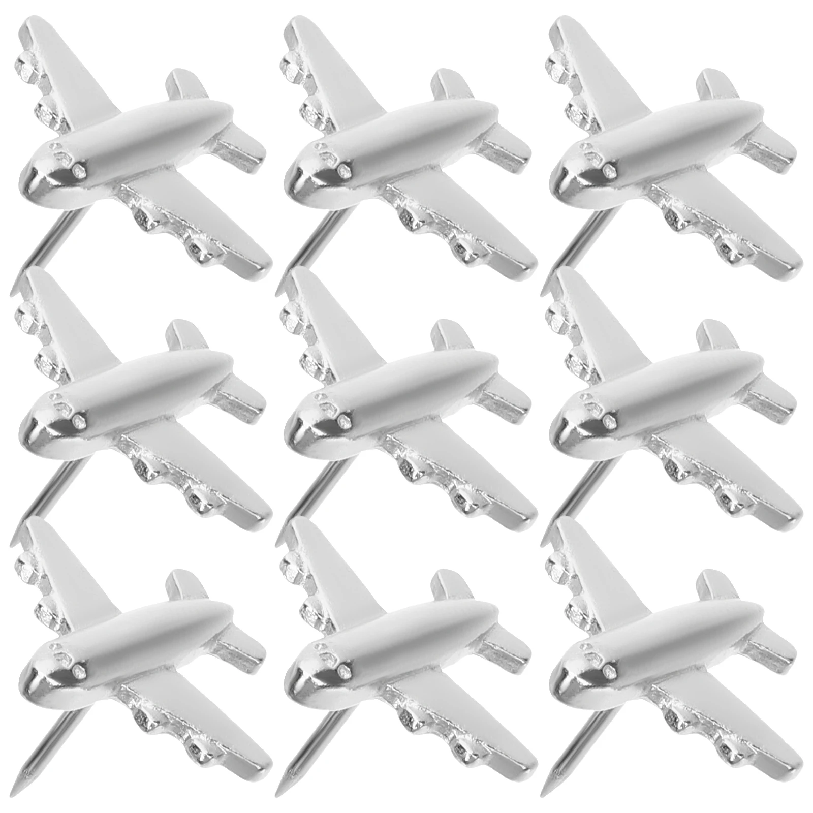 

12 Pcs Metal Airplane Thumbtacks Decorative Push Pins for Bulletin Board Cork Wall Photo School Office Home Party