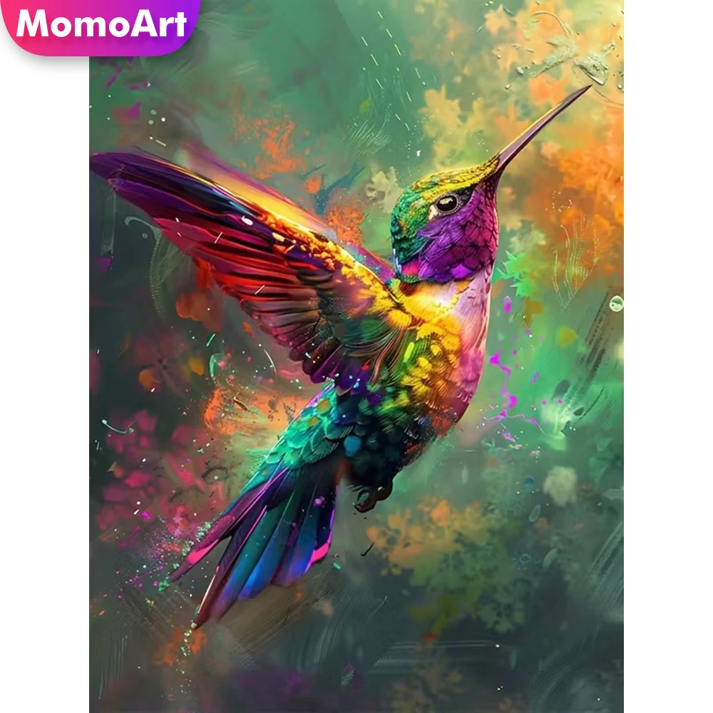 Momoart Diamant-Mosaik Vogel Tier Acryl Bastelbedarf Diamantmalerei DIY Neue Kollektion Stickerei Deko für Zuhause