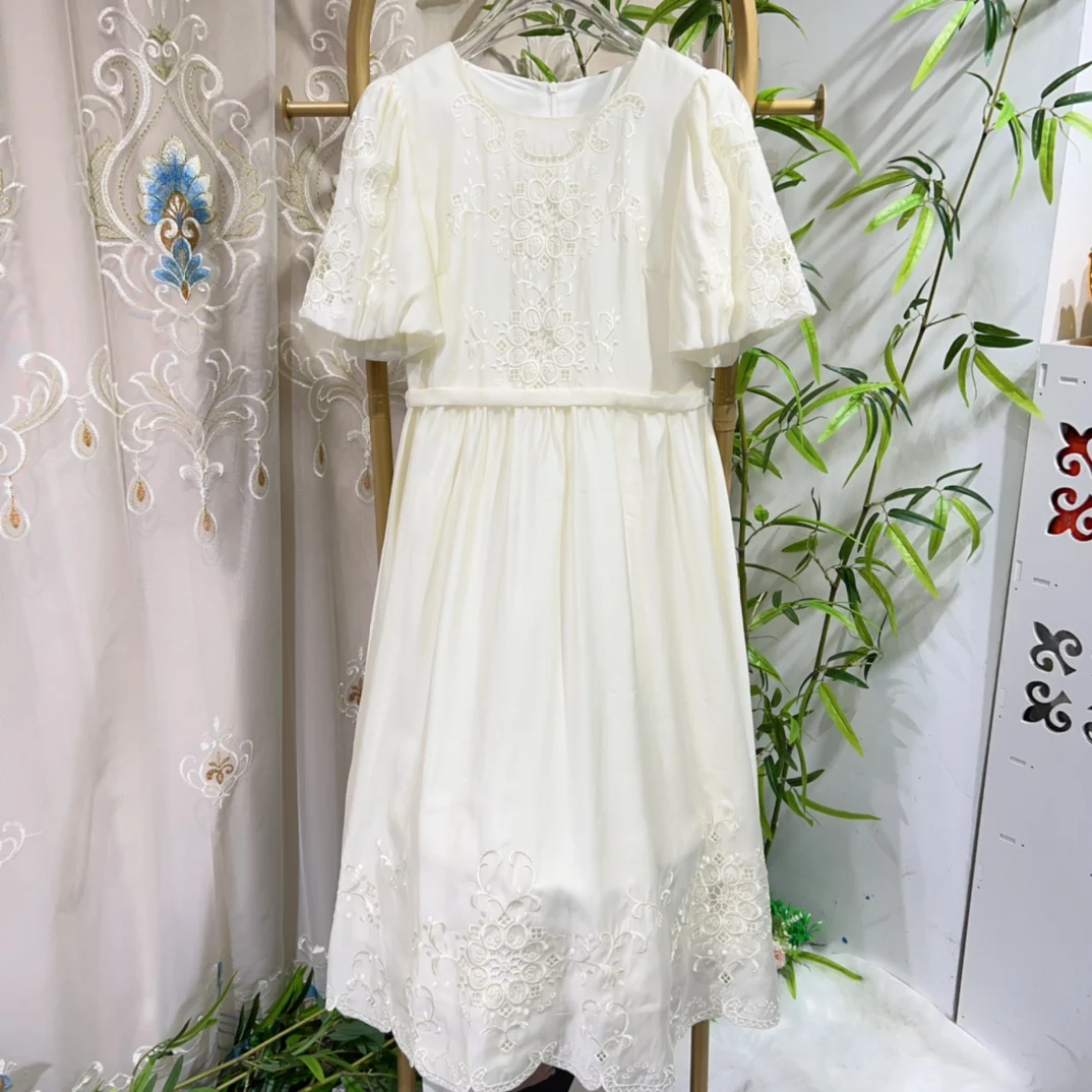 

2024 Women's Clothing Soft comfortable embroidered dress Spring Summer New 0704