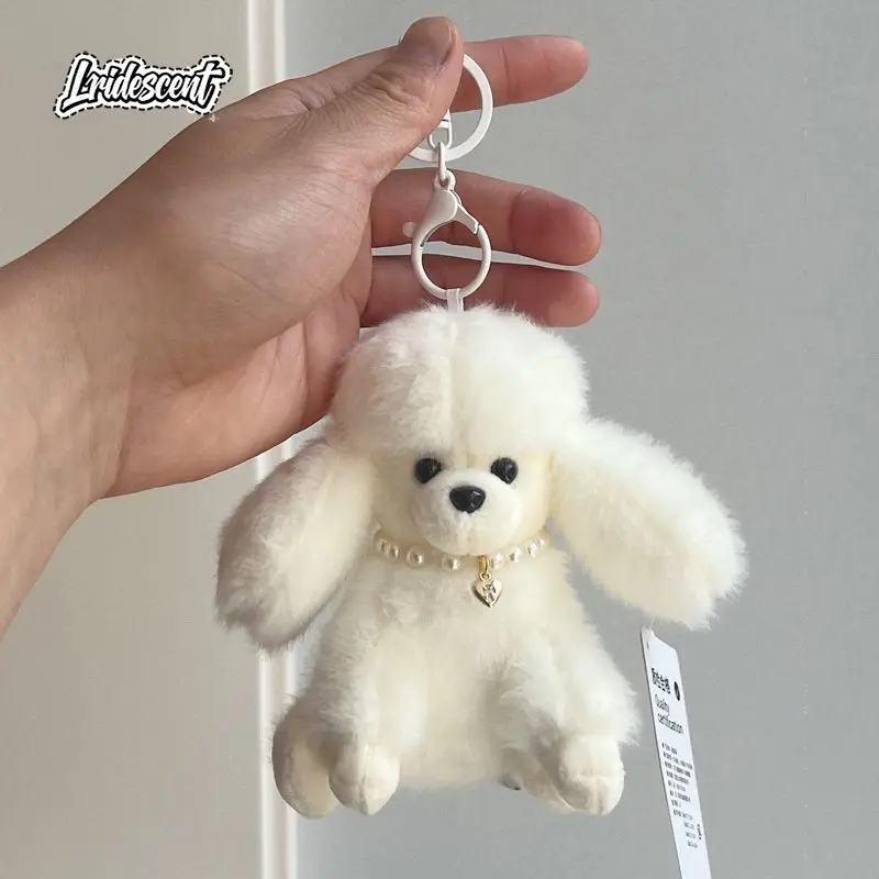 

Poodle Plush Pendant Doll, Ideal for Couples' Bags. Cute Accessory for Girls' Schoolbags and Keychains